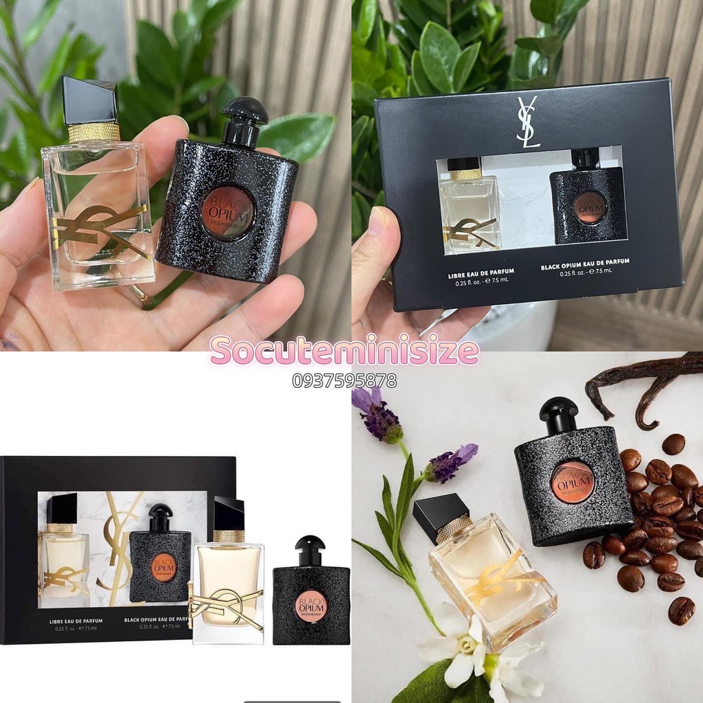 SET 2 NƯỚC HOA YSL LIBRE EAU DE PARFUM 7.5ML + BLACK OPIUM EAU DE PARFUM 7.5ML
