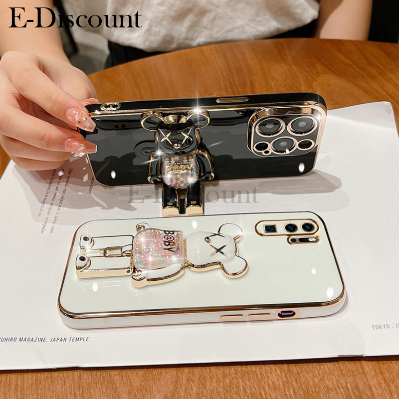 New Phone case Xiaomi Poco F7 Pro Back cover Soft Electroplated Quicksand Hourglass Pellet KWAS Bear silicone shockproof Protector Smooth for Xiaomi Poco F7 Ultra Back Cover. 