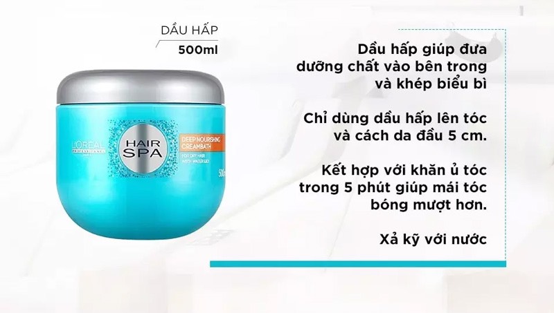 Dầu Ủ Tóc hấp nuôi dưỡng tóc suôn mượt LOREAL Hair Spa - Aidep