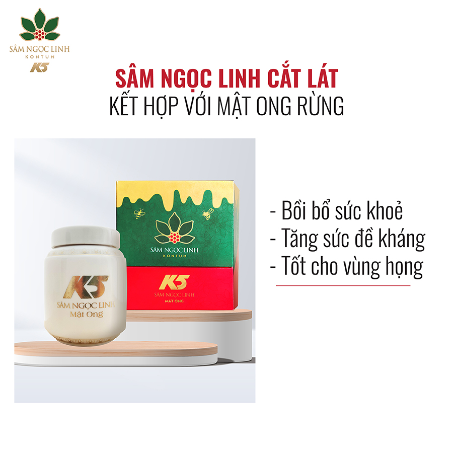 Sâm Ngọc Linh KonTum K5 Ngâm Mật Ong