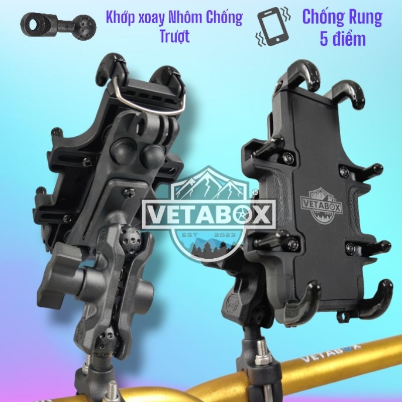 Giá đỡ Điện Thoại Chống rυng Vetabox (Chung Nhà máy gia công cho Motowolf)
