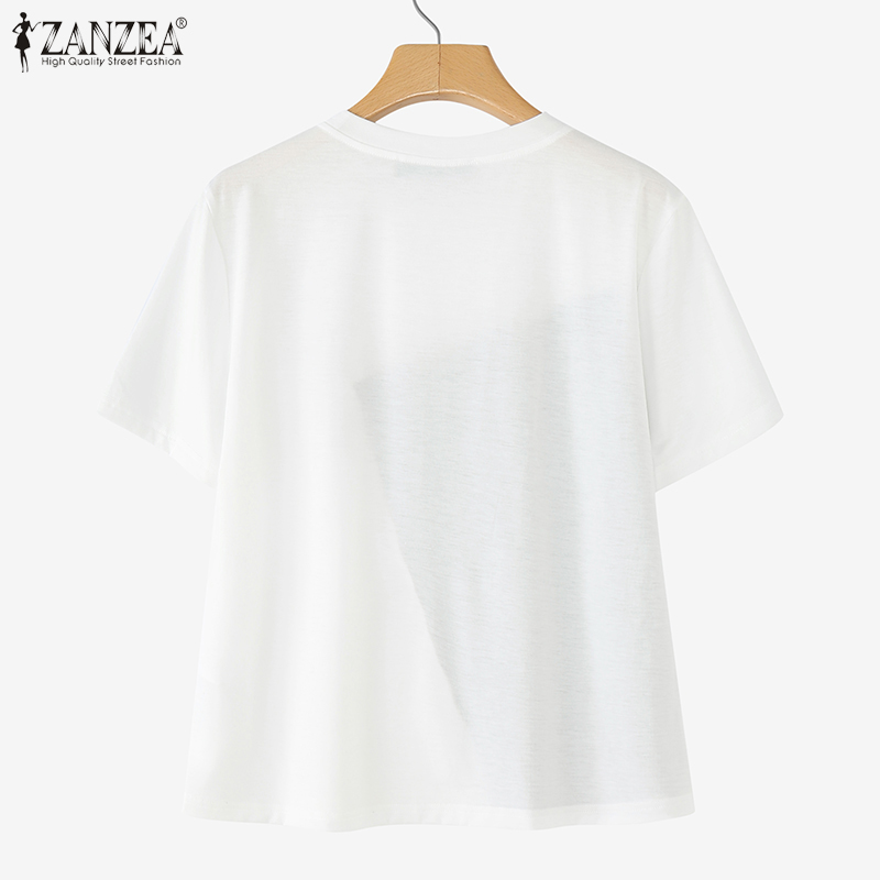 ZANZEA%20Women%20Summer%20Fake%20Two%20Pieces%20Plaid%20Patchwork%20Blouses%20Short%20Sleeve%20Crew%20Neck%20Daily%20Top%20#0804%20-%20Image%206