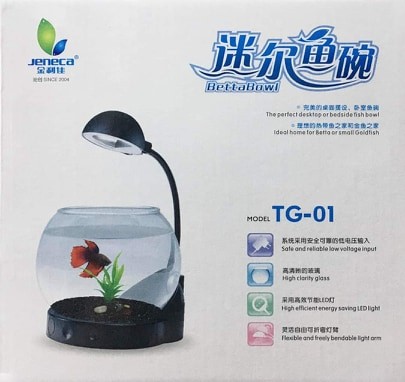 [Freeship+HCM+Luckyfish94] BỂ CÁ MINI DẠNG TRÒN SIÊU DỄ THƯƠNG JENECA TG-01 A390