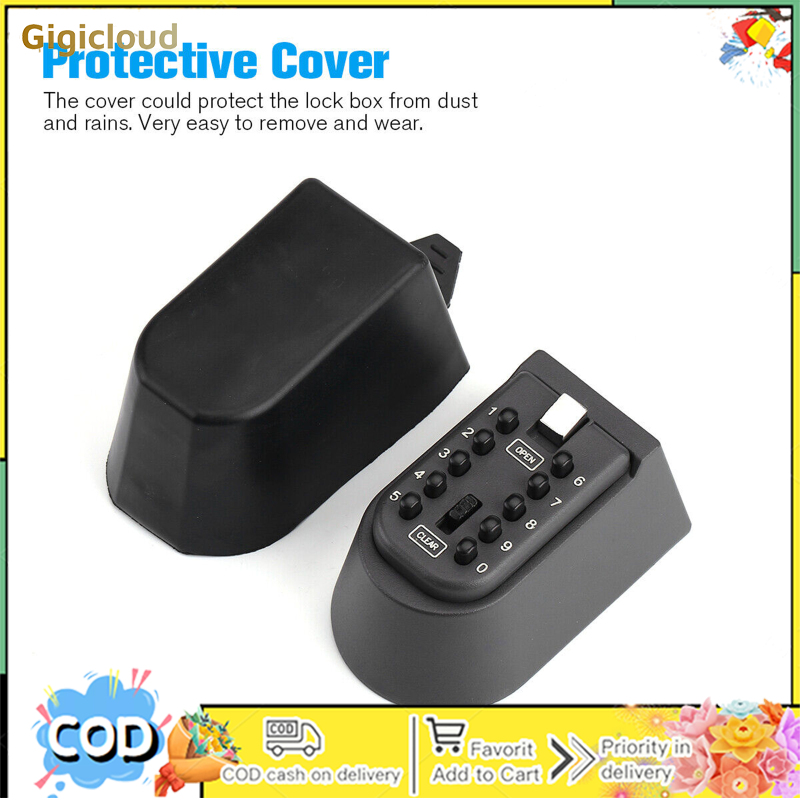 Key Lock Safe Box Outdoor Storage Box With Code Weatherproof Aluminum Alloy Password Security Case