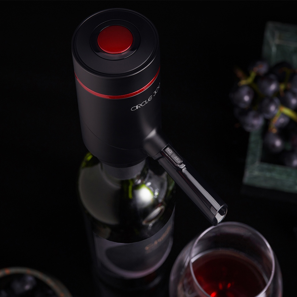 Circle Joy  2 in 1 Wine Dispenser Set Portable Electric Wine Sobering Device Easy And Efficient Fast Dispensing Wine USB Charging For Home Party Bar Hotel Restaurant Use
