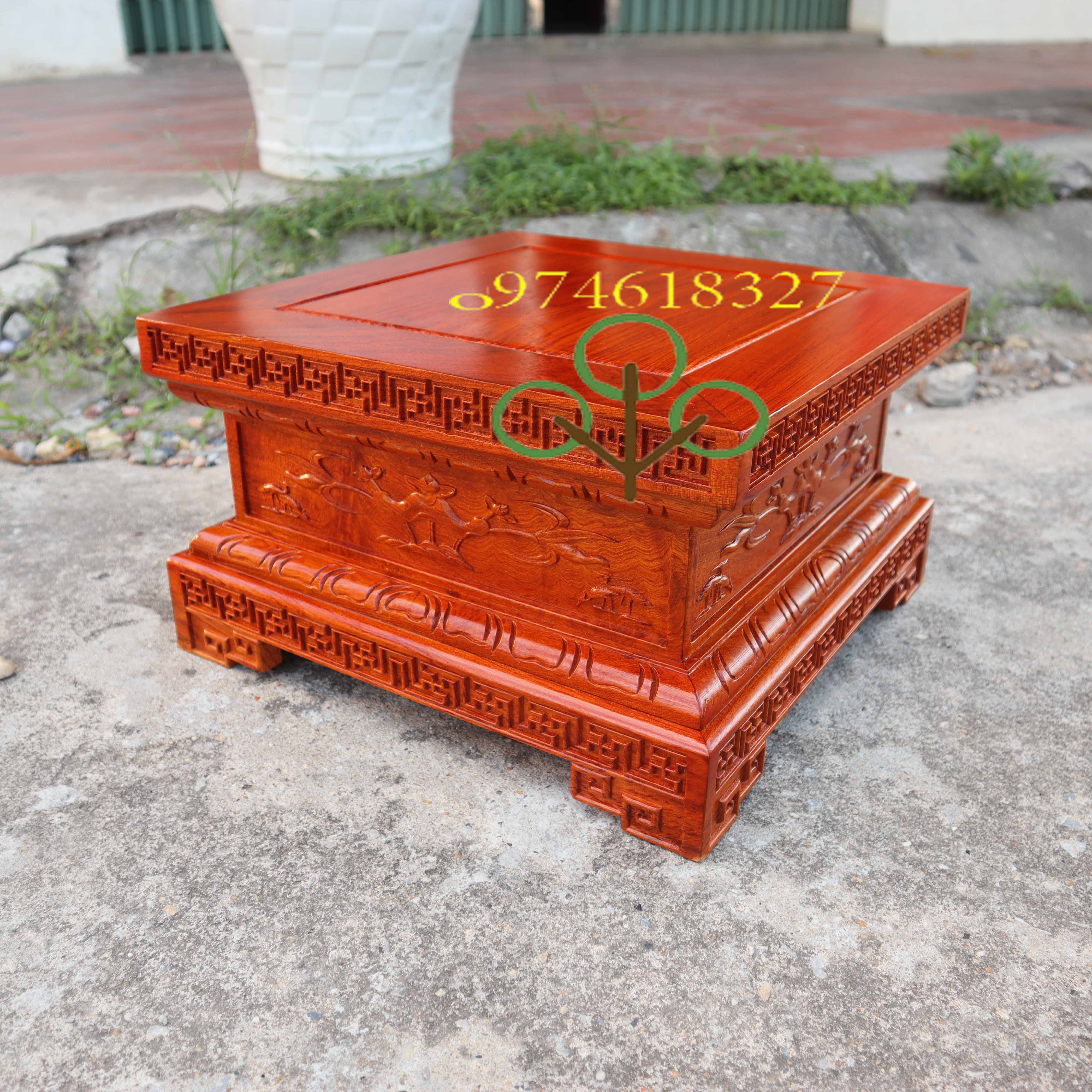 Đế vuông chân loa kỷ vuông đôn chân chiện cao 20cm