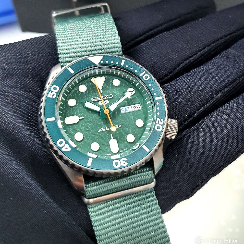 new seiko 5 green