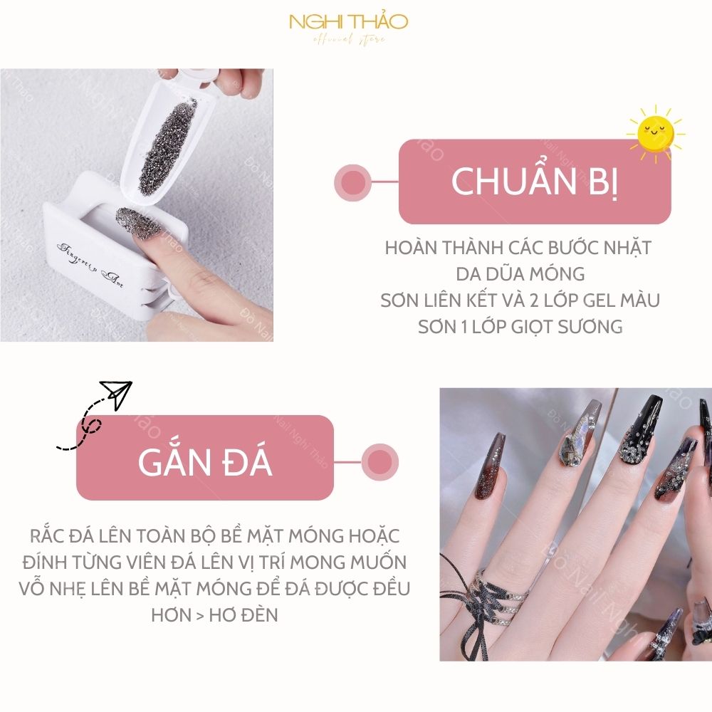 Đá rắc nail siêu sáng