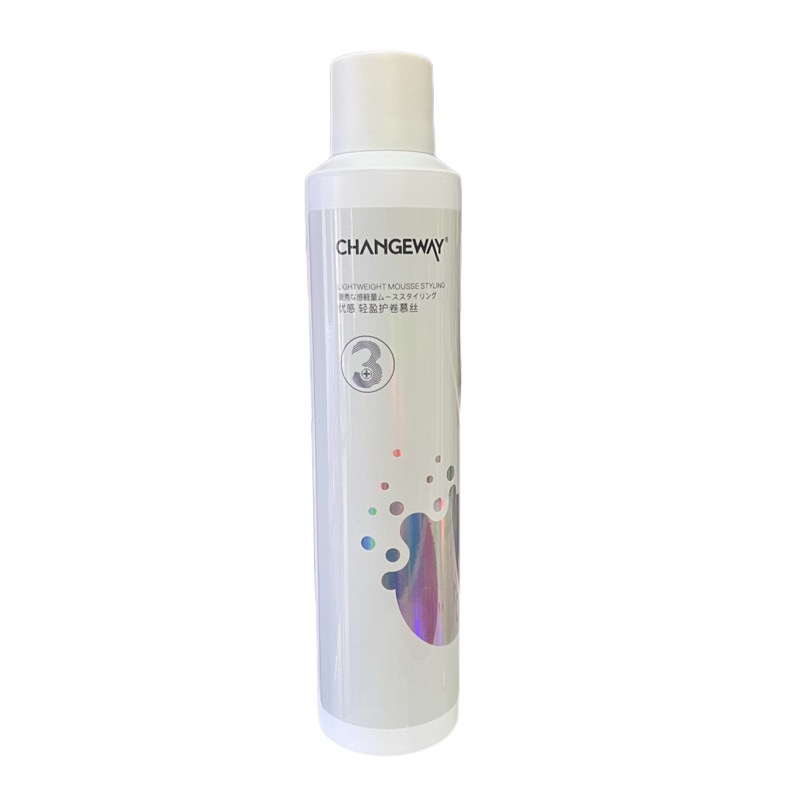 Bọt mềm vào nếp tóc xoăn tự nhiên, không cứng tóc, không bết dính CHANGEWAY Lightweight Mousse Styling
