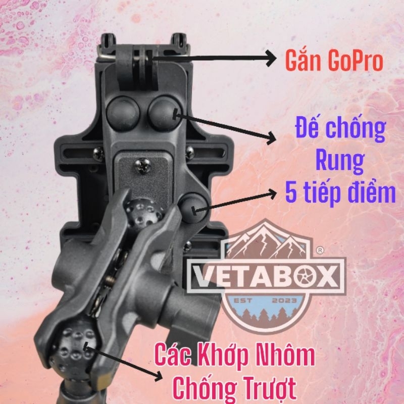 Giá đỡ Điện Thoại Chống rυng Vetabox (Chung Nhà máy gia công cho Motowolf)