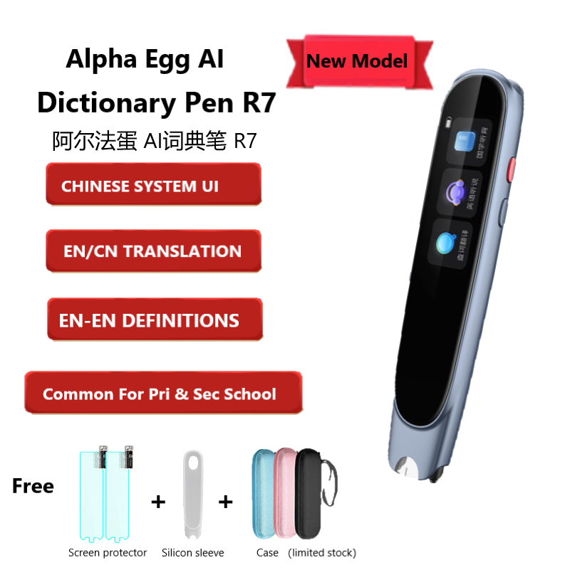 Alpha egg dicionário caneta q3 edição inteligente tradução caneta  dicionário eletrônico inglês aprendizagem artefato digitalização caneta  professional - AliExpress