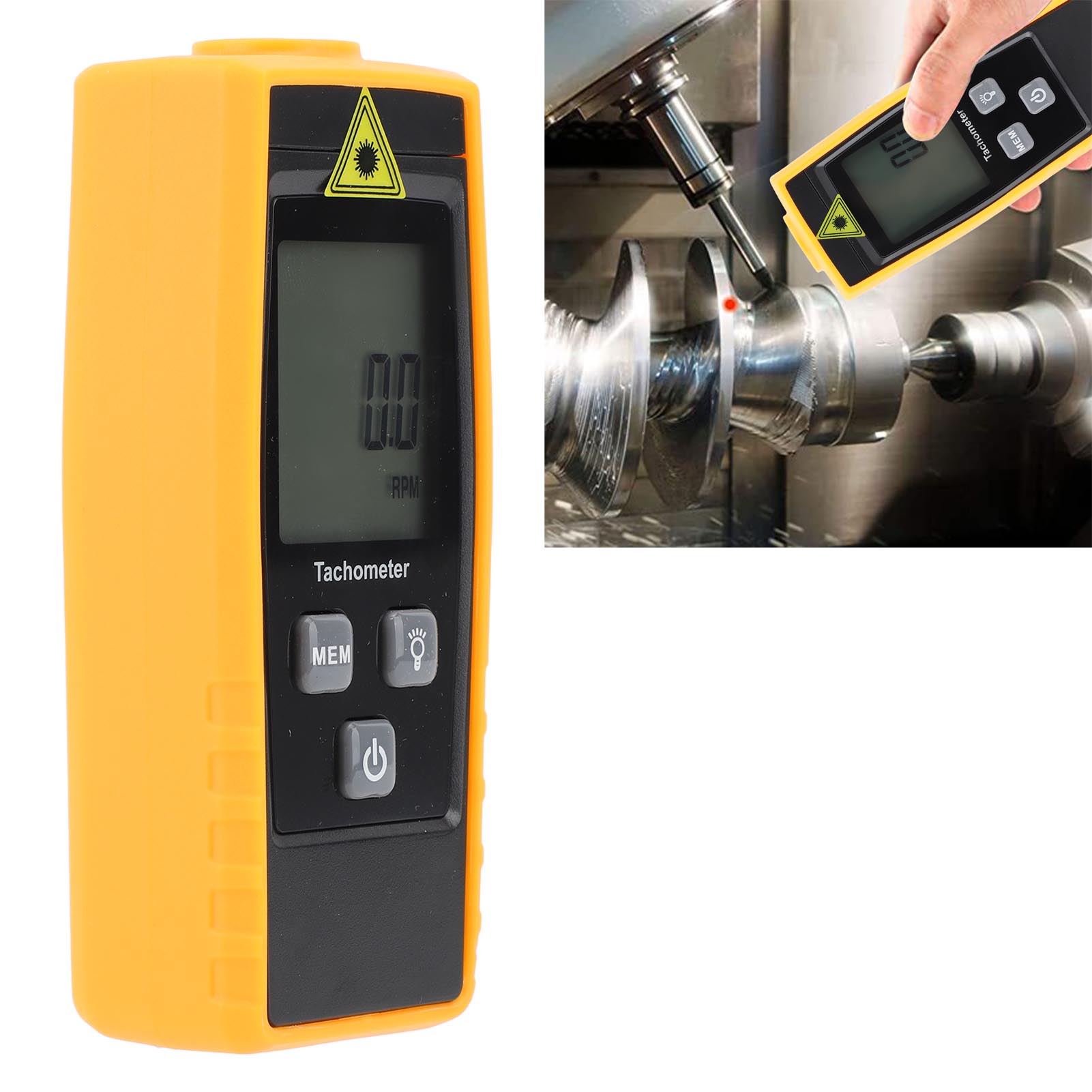 Máy đo tốc độ vòng/phút Máy đo tốc độ kỹ thuật số không tiếp xúc 2 5 đến 99999RPM cho máy tiện