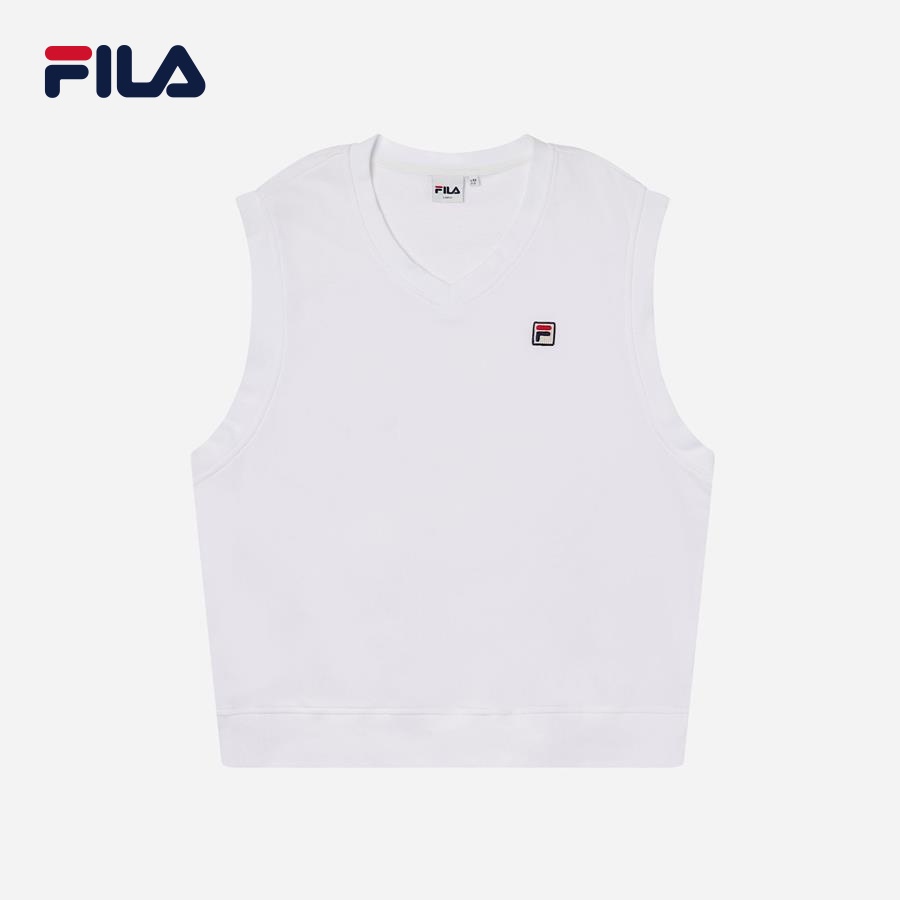 Fila áo đan ghi lê unise.x fw2vtf1026x-whi