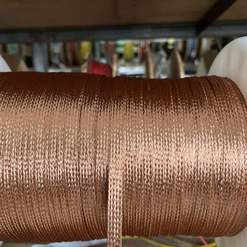 Koperen Gevlochten Kabelhoes – Vertind, Breedte 4 Mm, Lengte 5 M – Voor Afscherming Van Signaaldraden En Kabels