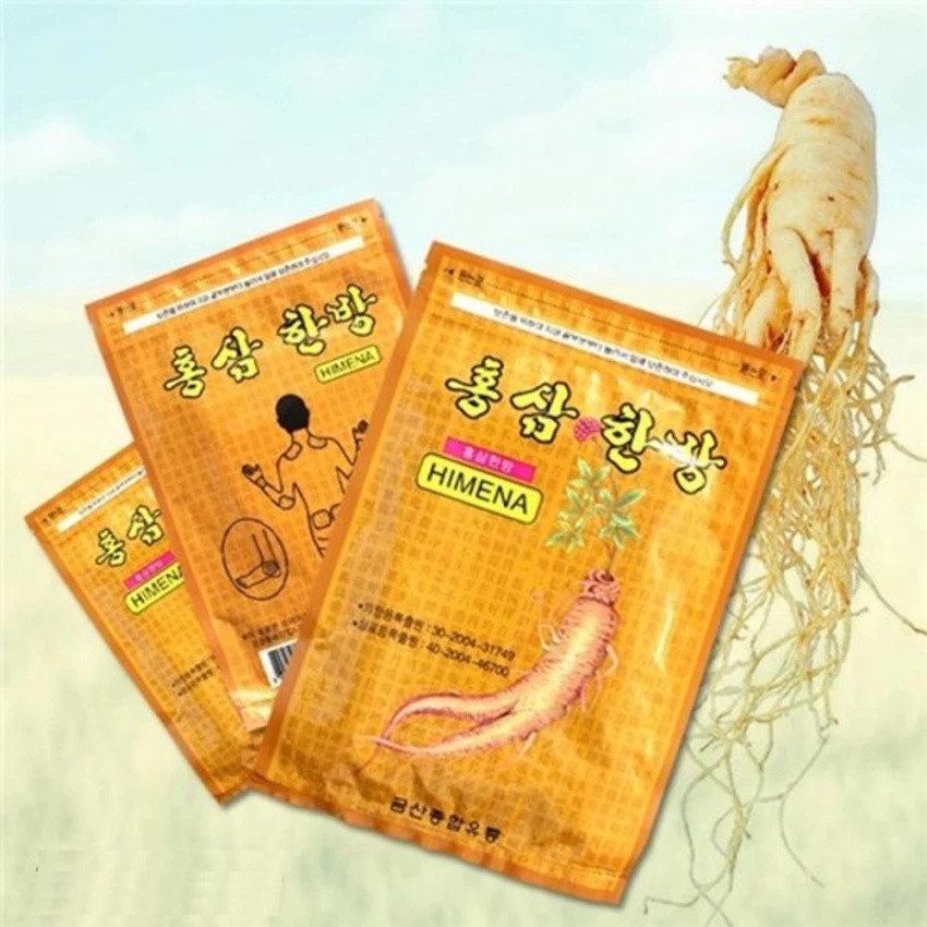 [MẪU MỚI] Cao Dán Hồng Sâm HIMENA Hàn Quốc, Túi 20 miếng