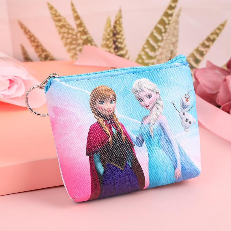 Anime Frozen Coin Purse Cartoon Elsa Anna Princess Cute Mini Figures Pu ...