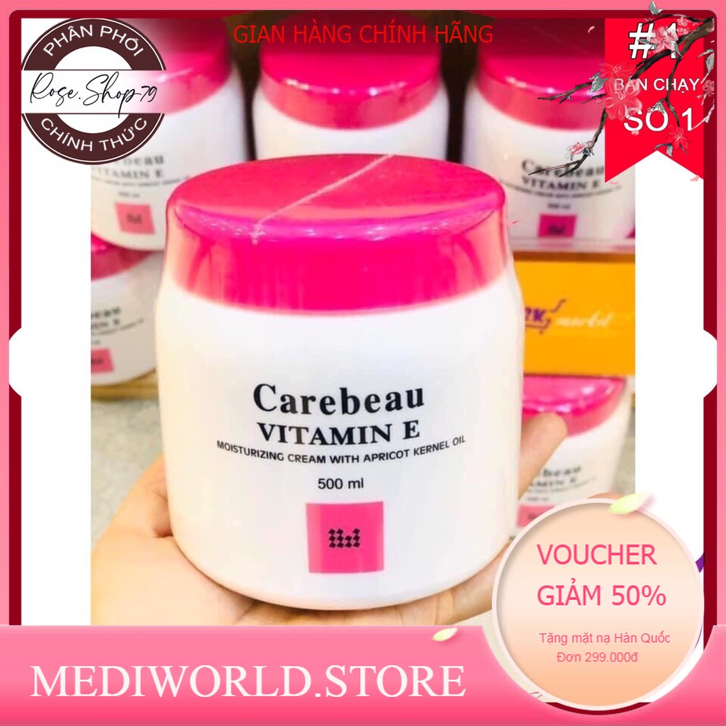 Kem dưỡng da toàn thân vitamin e carebeau màu hồng Thái Lan - LYO