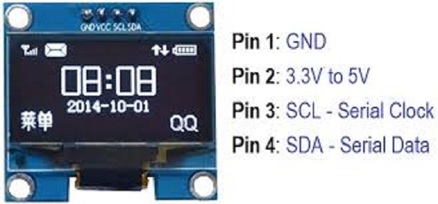 Arduino OLED lcd Module 0.96 Inch 128x64 I2C SSD 1306 LCD Screen. 