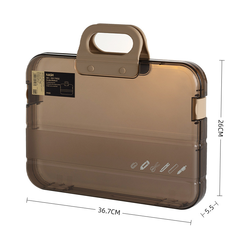 Transparent plastic file bag Large folder A4 calligraphy file bag Test paper file storage bag