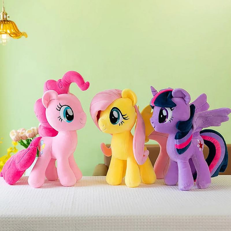 30CM My Little Pony Kawaii Toys Pinkie Pie Fluttershy Twilight Sparkle Soft Stuffed Dolls Ornaments Plushie Gifts For Kids.