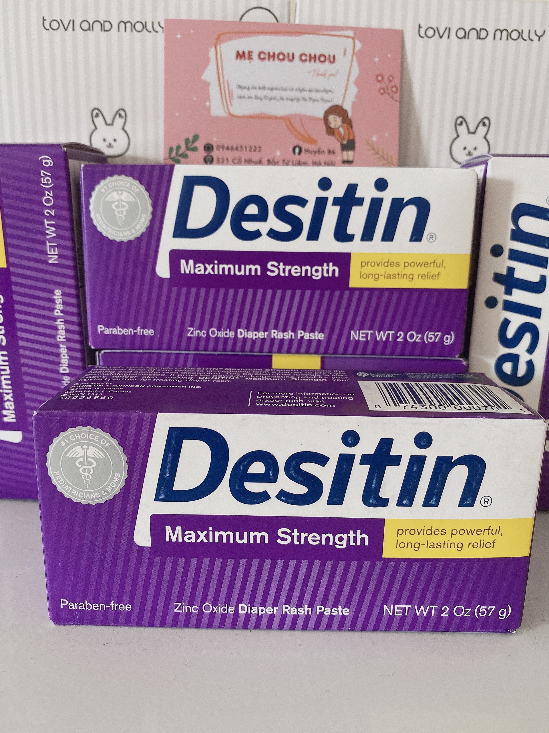Kem hăm Desitin tím/xanh cho bé 113g