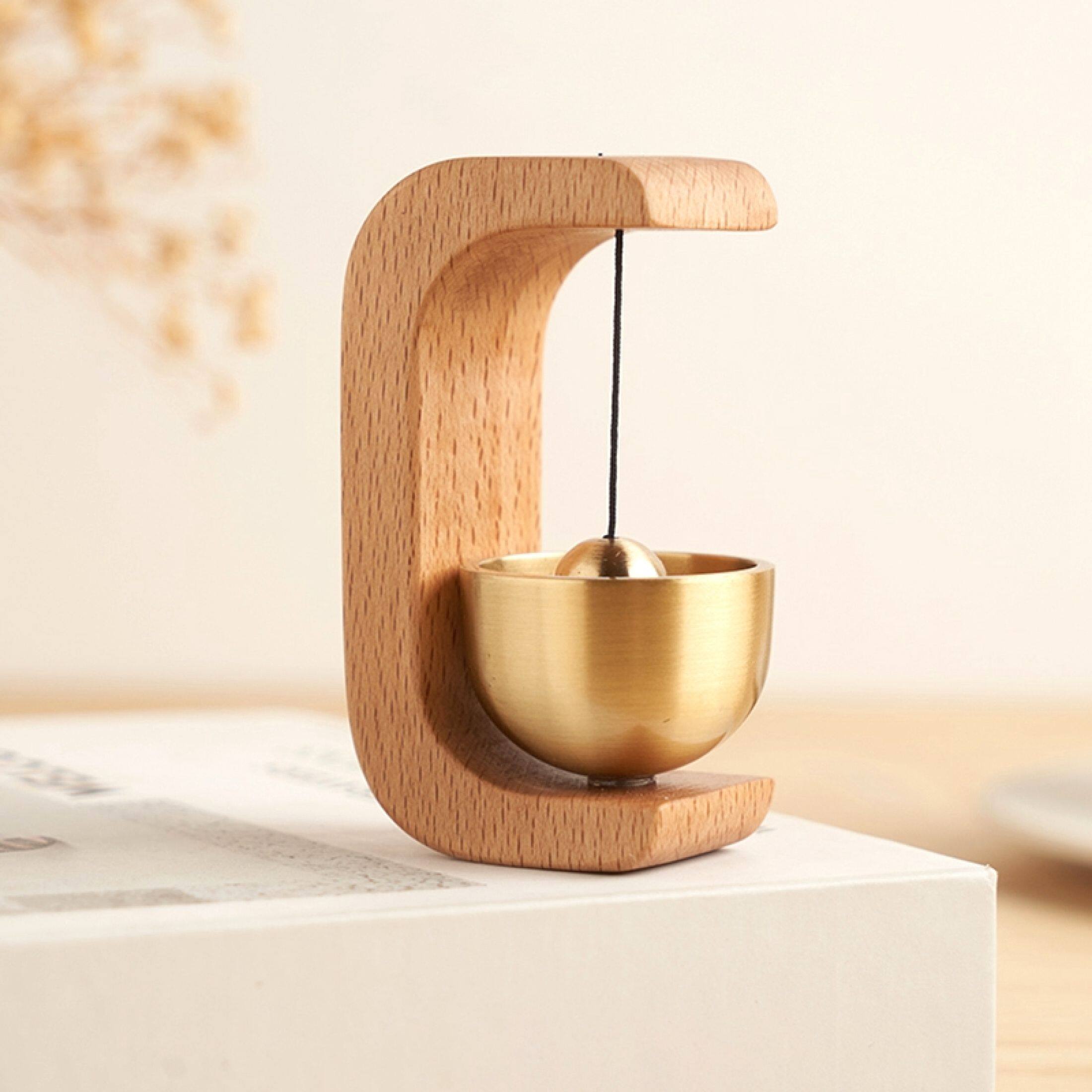Chuông Gió Bằng Gỗ Treo Cửa Chuông cửa, chuông đồng gỗ vintage.Chuông đồng trang trí nhà cửa
