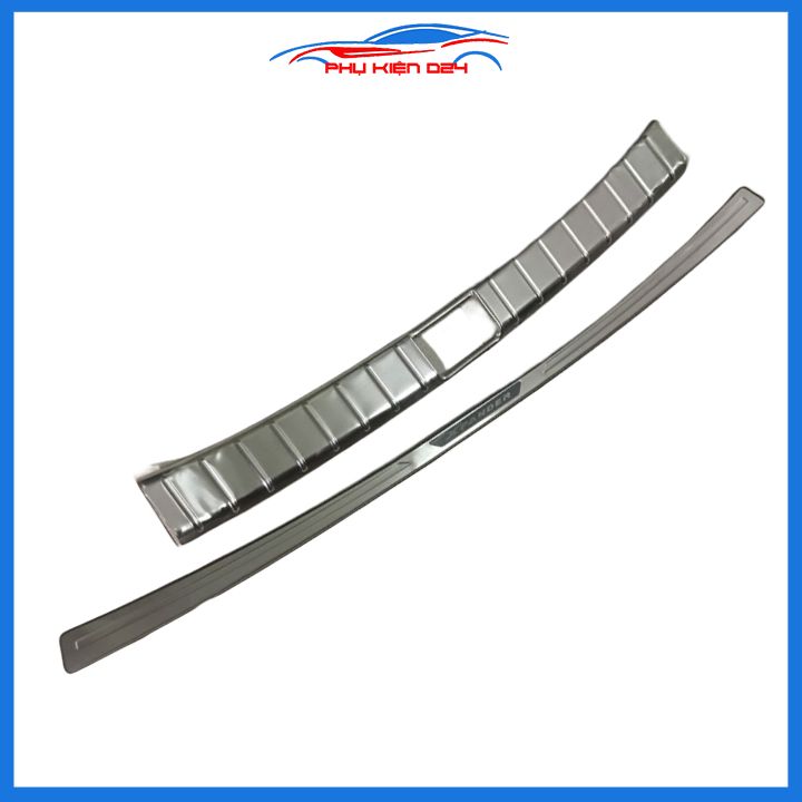 Ốp chống trầy xước cốp xe ô tô Mitsubishi Xpander 2018 2019 2020 2021 Inox cao cấp, ốp bậc cốp trong ngoài bảo vệ, trang trí xe hơi