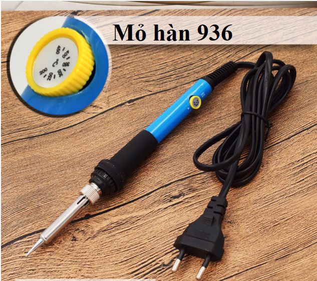 Mỏ hàn chì mỏ hàn thiếc chỉnh nhiệt độ 936 200 đến 450 độ 60W 220v phích cắm tròn