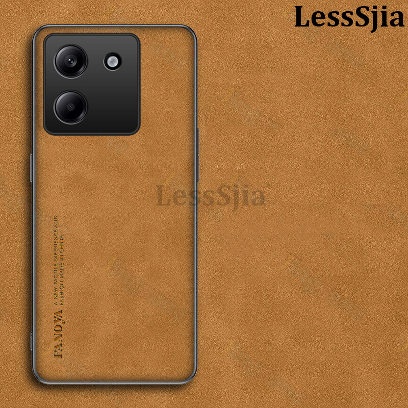 Phone cover Xiaomi Poco M7 Pro Back case Frosted Soft Vintage Leather Anti Drop For Xiaomi Poco M7 Pro 5G Phone cases.