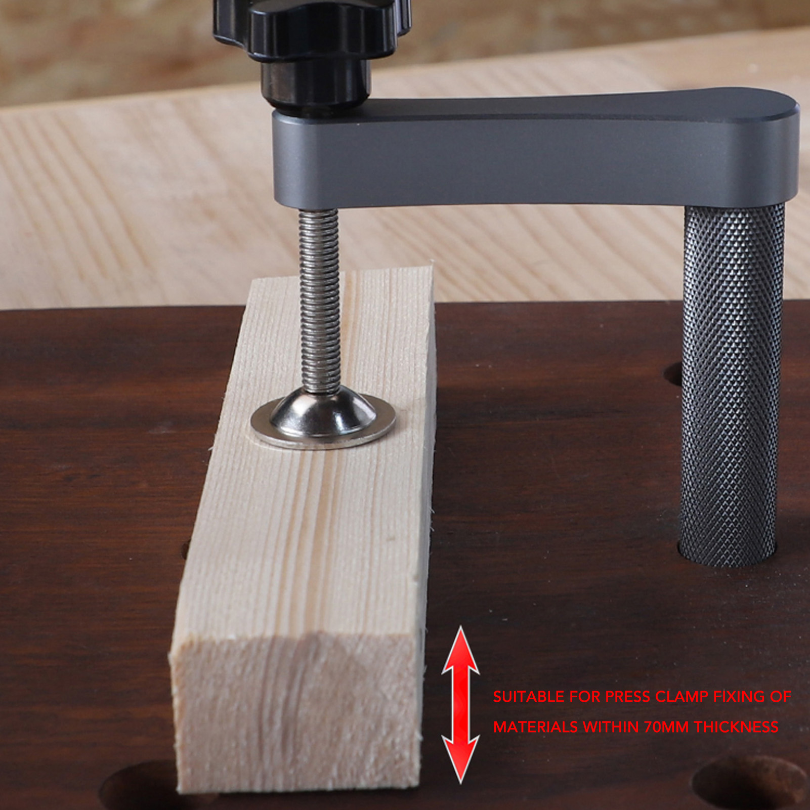 Hold Down Clamp Quick Acting Adjustable Woodworking Fast Fixed Clip Grey for Wood for Carpenter