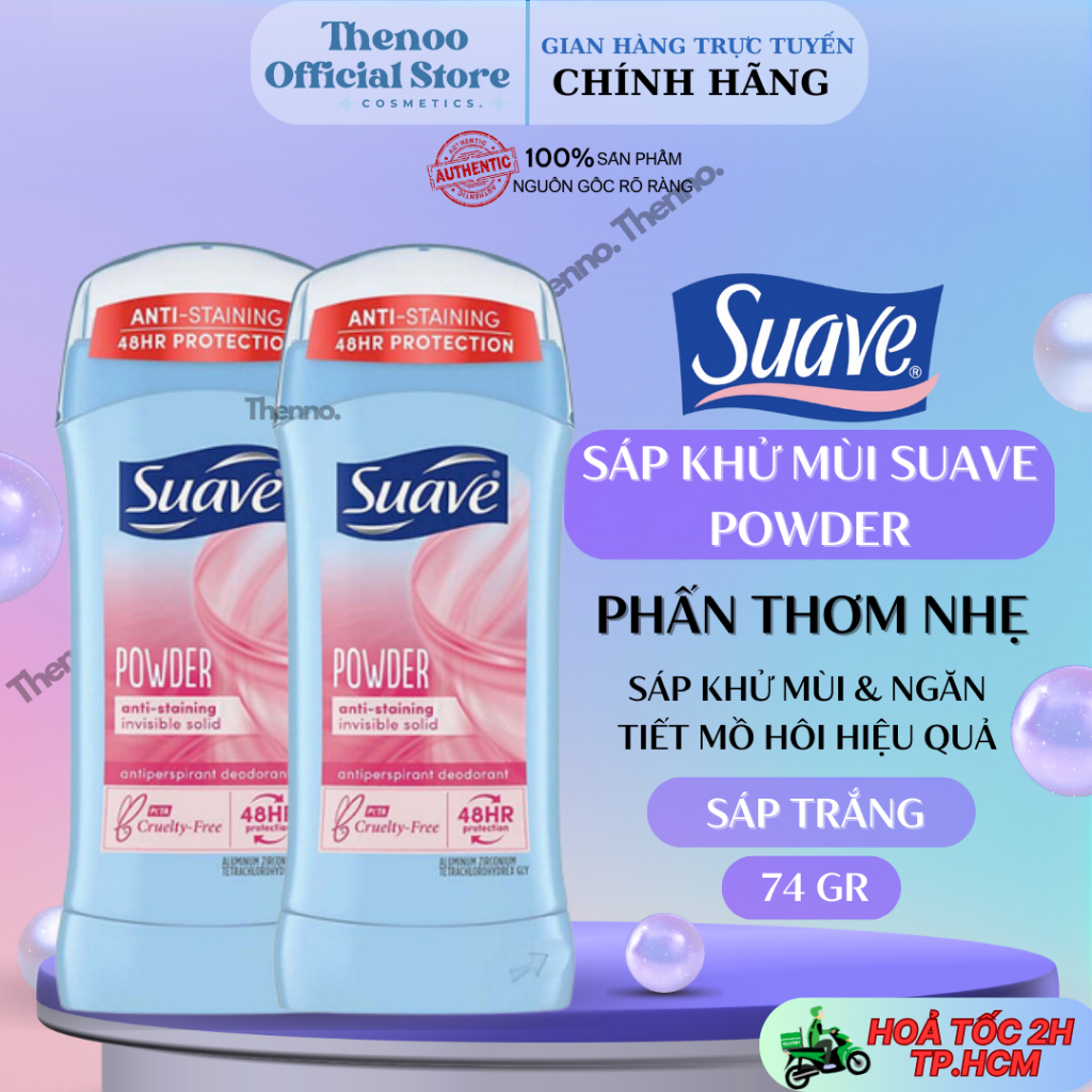 Lăn Sáp Khử Mùi Suave 24h Protection Invisible Solid 74g - Mỹ
