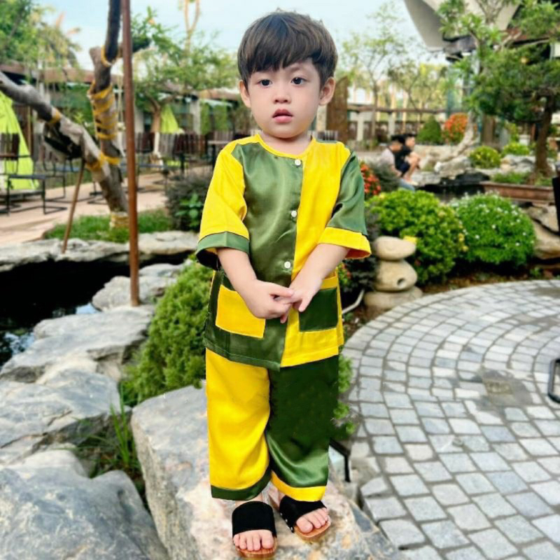 Bộ quần áo bà ba phối cho bé
