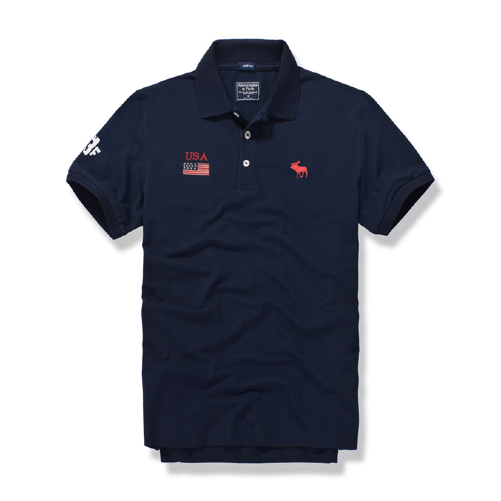 Abercrombie & Fitch ฤดูร้อนใหม่ 100 ผ้าฝ้าย AF Polo ฤดูใบไม้ผลิฤดูร้อนขายร้อน POLO Golf เสื้อ