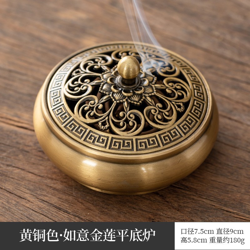 🐉Dragon Phoenix Bronze Incense Burner 铜香炉风水檀香炉盘香炉线