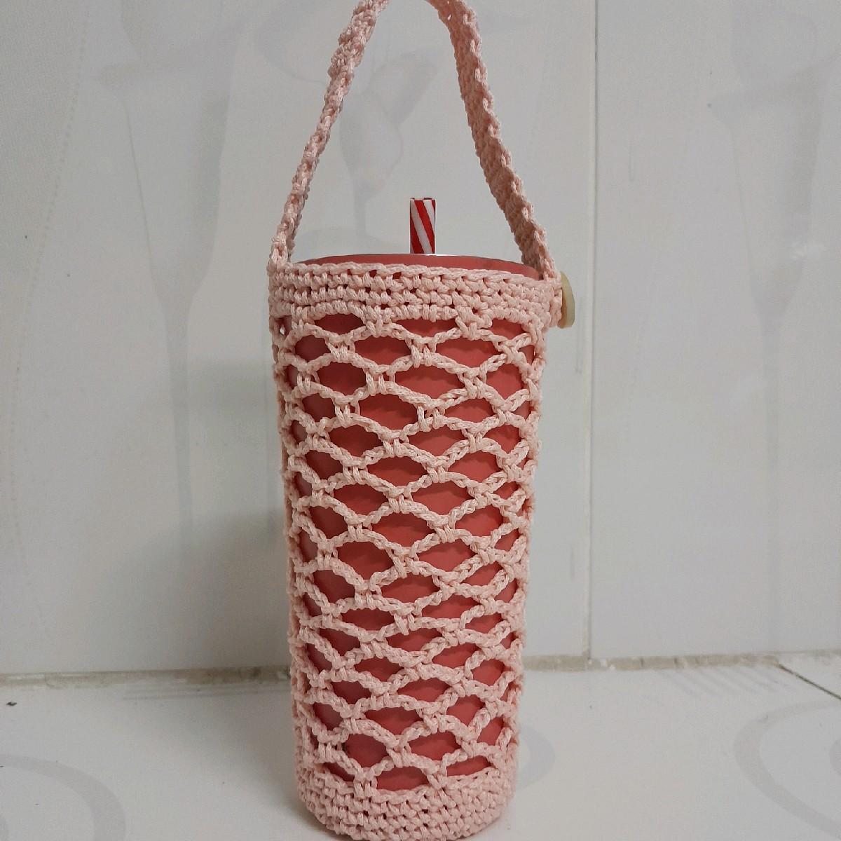 Túi đựng bình giữ nhiệt bằng len handmade