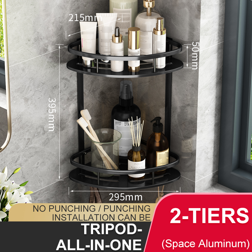 youqin Bathroom Corner Racks Rustproof Space Aluminum Material Wall