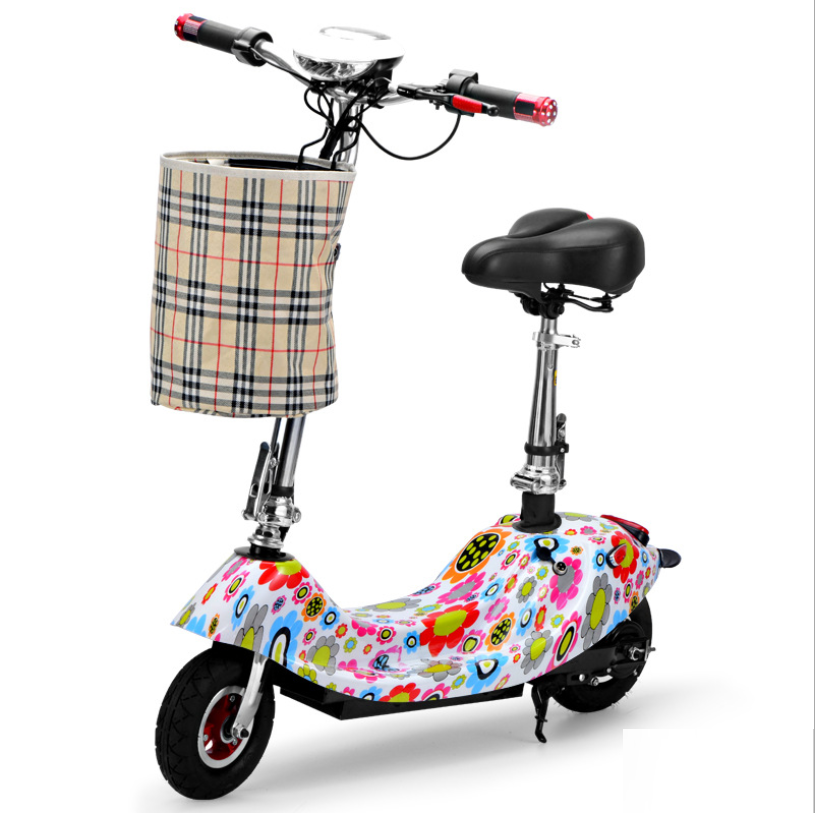Xe Điện Gấp Gọn Mini E-SCOOTER bánh 8icnh (Ác Quy 24V-12A/ Có Giảm Sóc Trước)