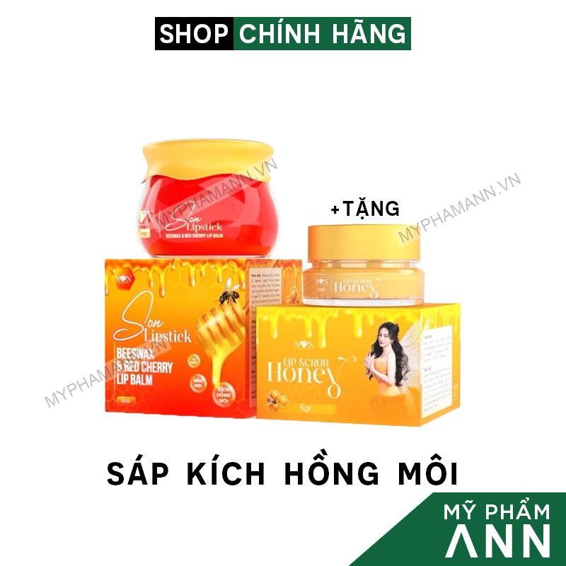 Sáp ong dưỡng hồng môi son lipstick chính hãng - mỹ phẩm son cosmetic