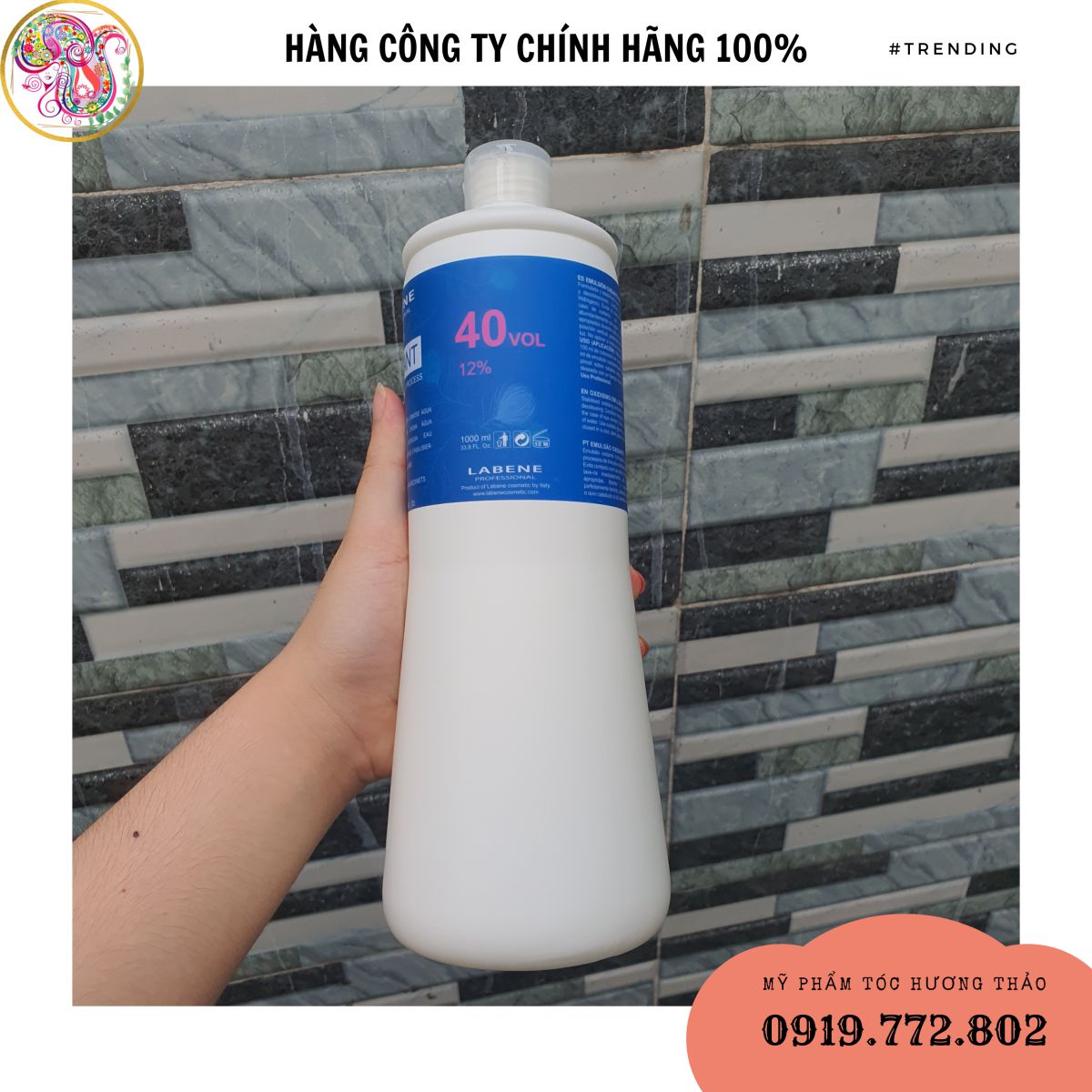 KEM OXY DUNG MÔI TRỢ NHUỘM LABENE PROFESSIONAL HAIR DEVELOPER 1000ML (3%-6%-9%-12%)