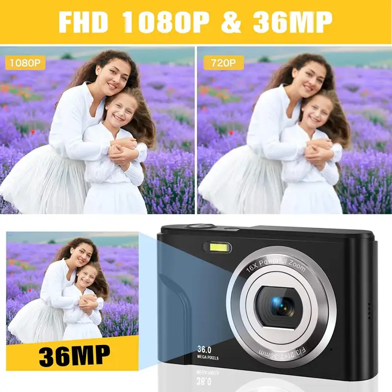 ภาพสินค้ากล้องดิจิตอล Lecran FHD 1080P กล้องบล็อก 36 ล้านพิกเซลพร้อมจอ LCD ดิจิตอลซูม 16 เท่า จากร้าน Suaveolens บน Lazada ภาพที่ 2