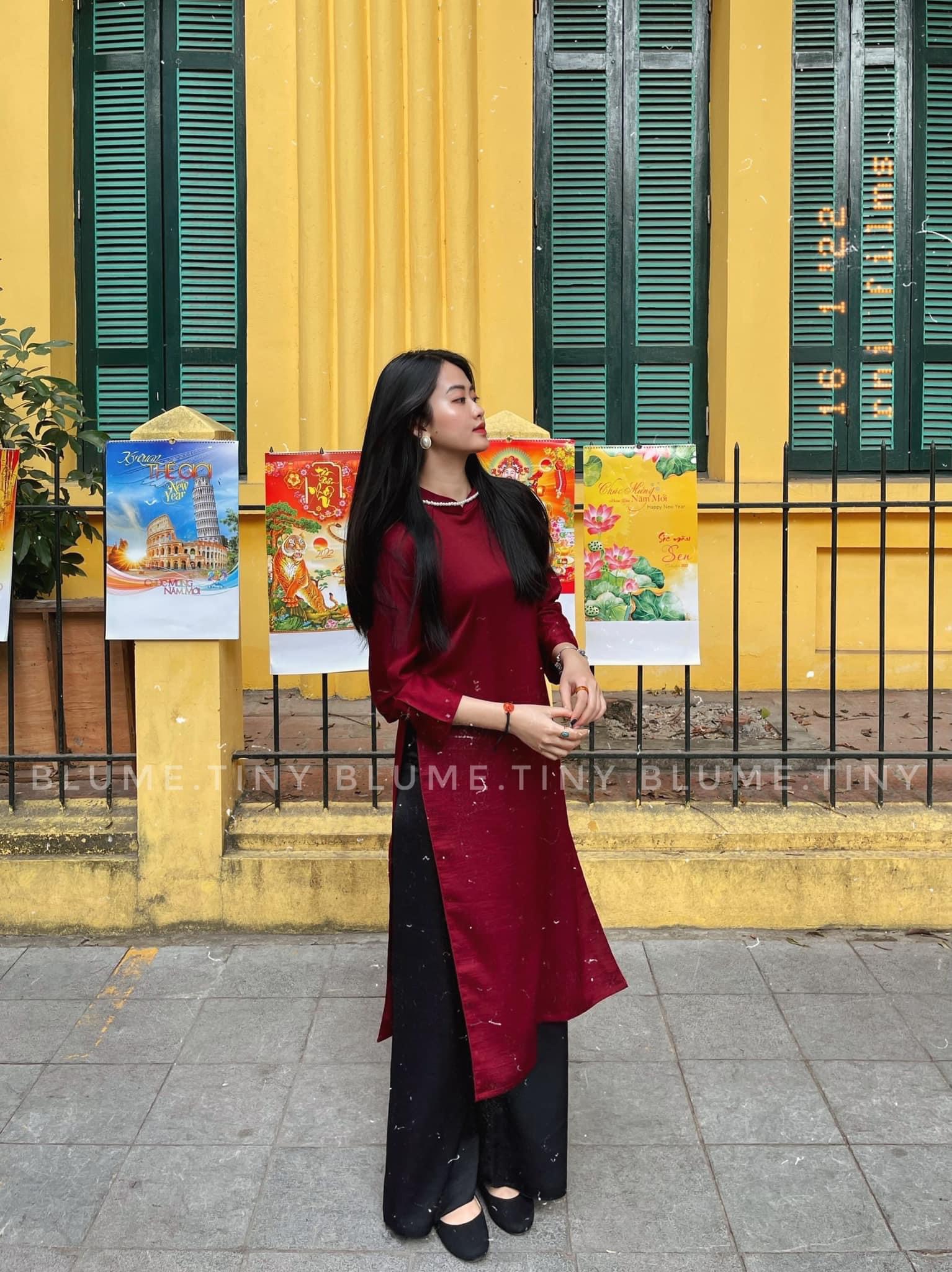 Áo Dài Cách Tân Dáng Xuông May Sẵn , Chất Lụa 2 Tà Cao Cấp.