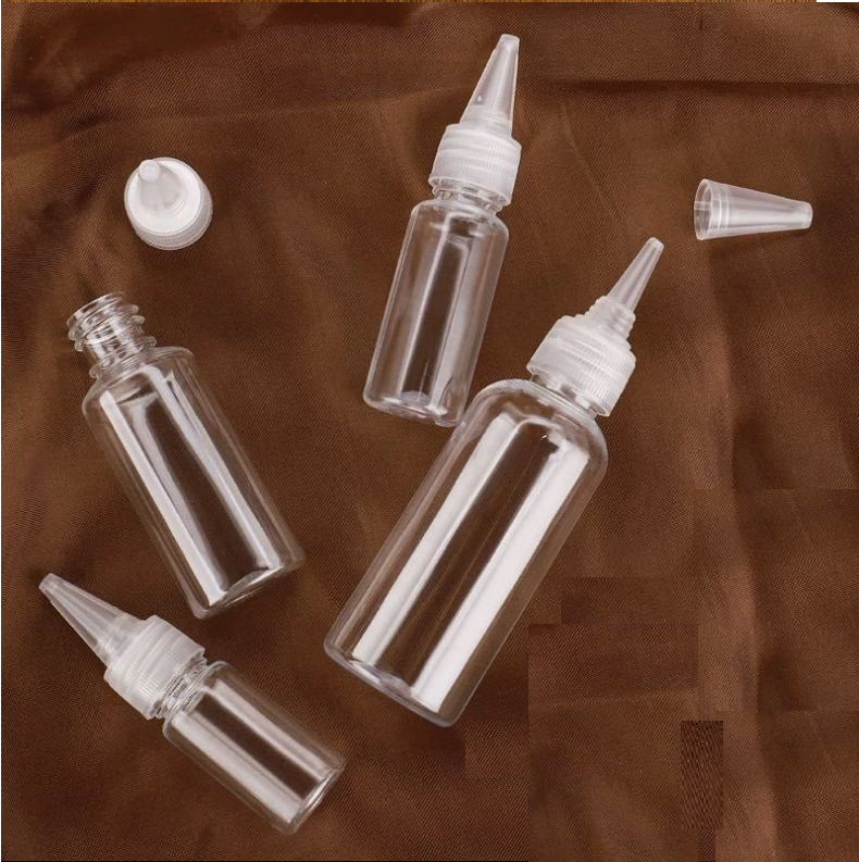10 Chai nhựa TRONG nắp nhọn 5ml / 10ml / 15ml / 20ml / 30ml / 50ml / 80ml / 100ml - Lọ chiết mỹ phẩm du lịch.