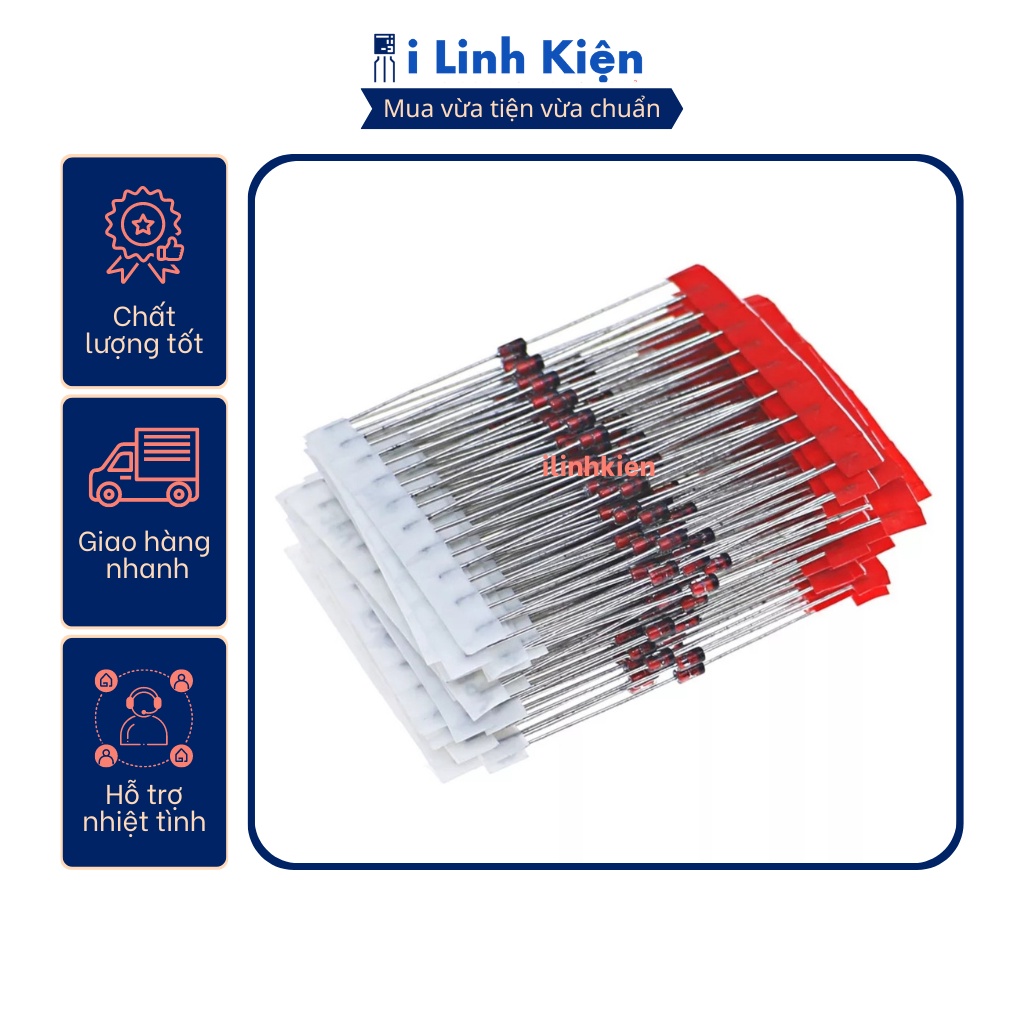 Diode zener 1w 15v 1n4744a 10 chiếc