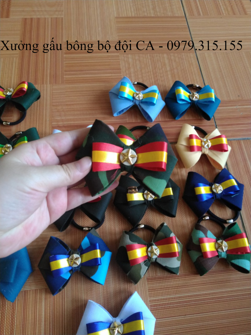 Dây cột tóc bộ đội công an