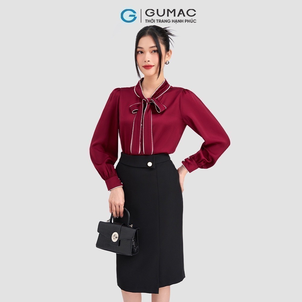 [15 - 17.6 |Voucher 8-15%] Váy bút chì vạt đắp GUMAC VD03001