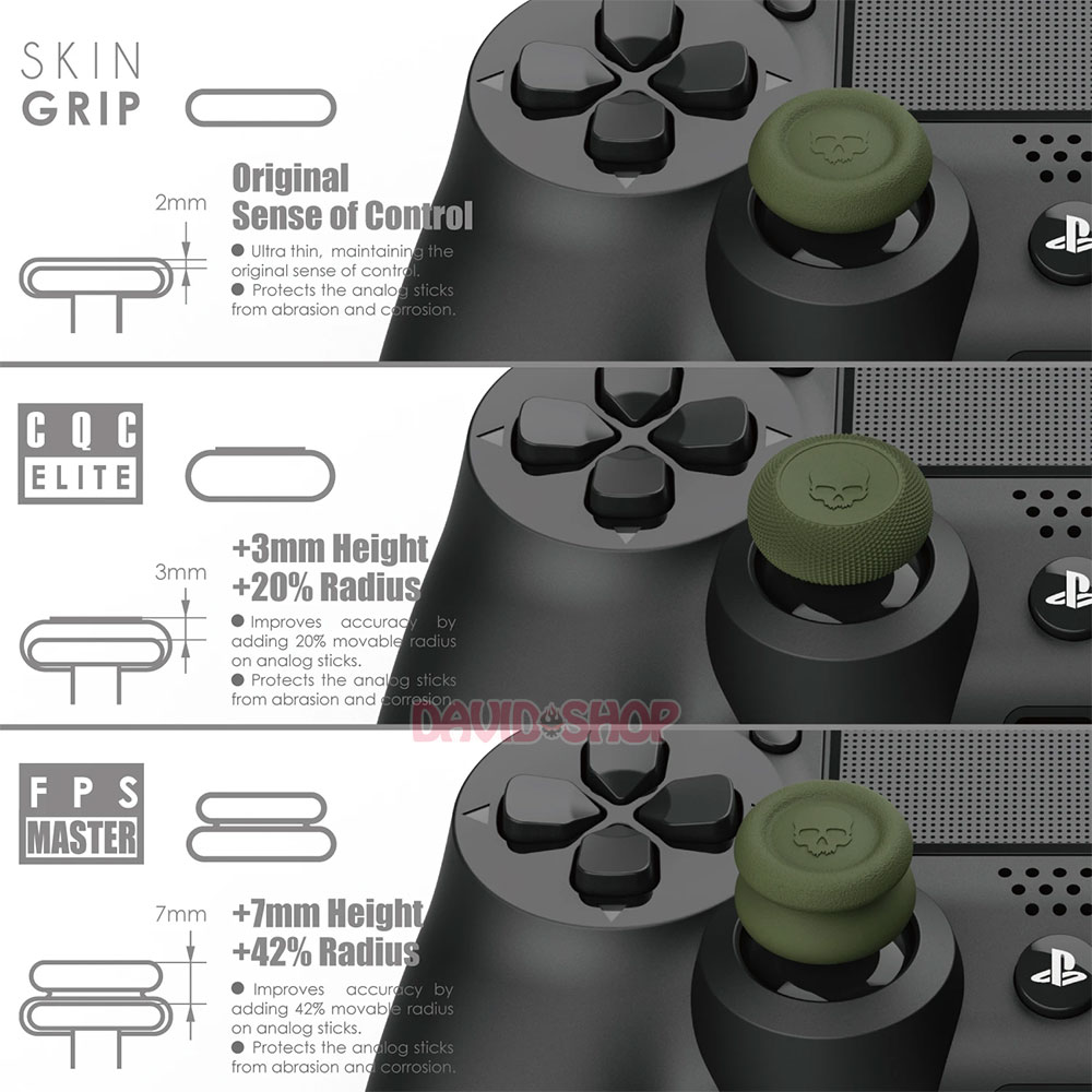 [HCM]Núm bọc Thumb Grip Set hãng Skull & Co cho analog Pro Controller / DualShock 4 / DualSense / Xbox One / Xbox Series