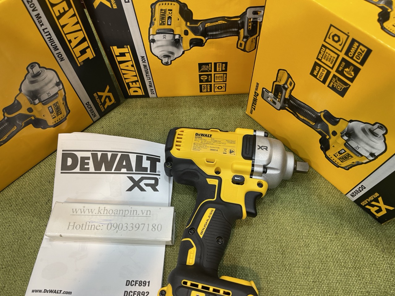 MÁY SIẾT BU LÔNG DÙNG PIN DEWALT DCF892 BODY