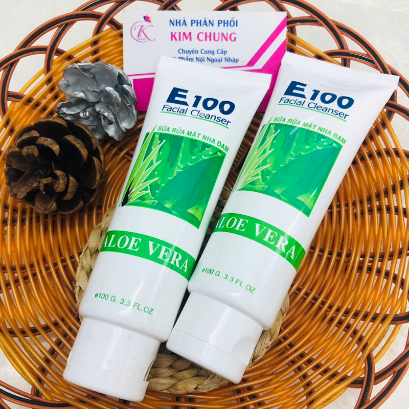 Sữa rửa mặt E100 Bò, nghệ 80ml (Nha đam)