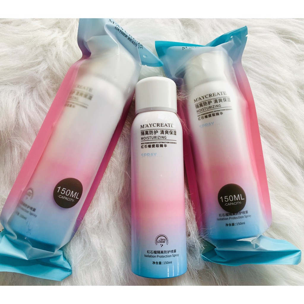 [Hcm]Maycreate Skin Brightening Sunscreen Spray 150ml Spf35