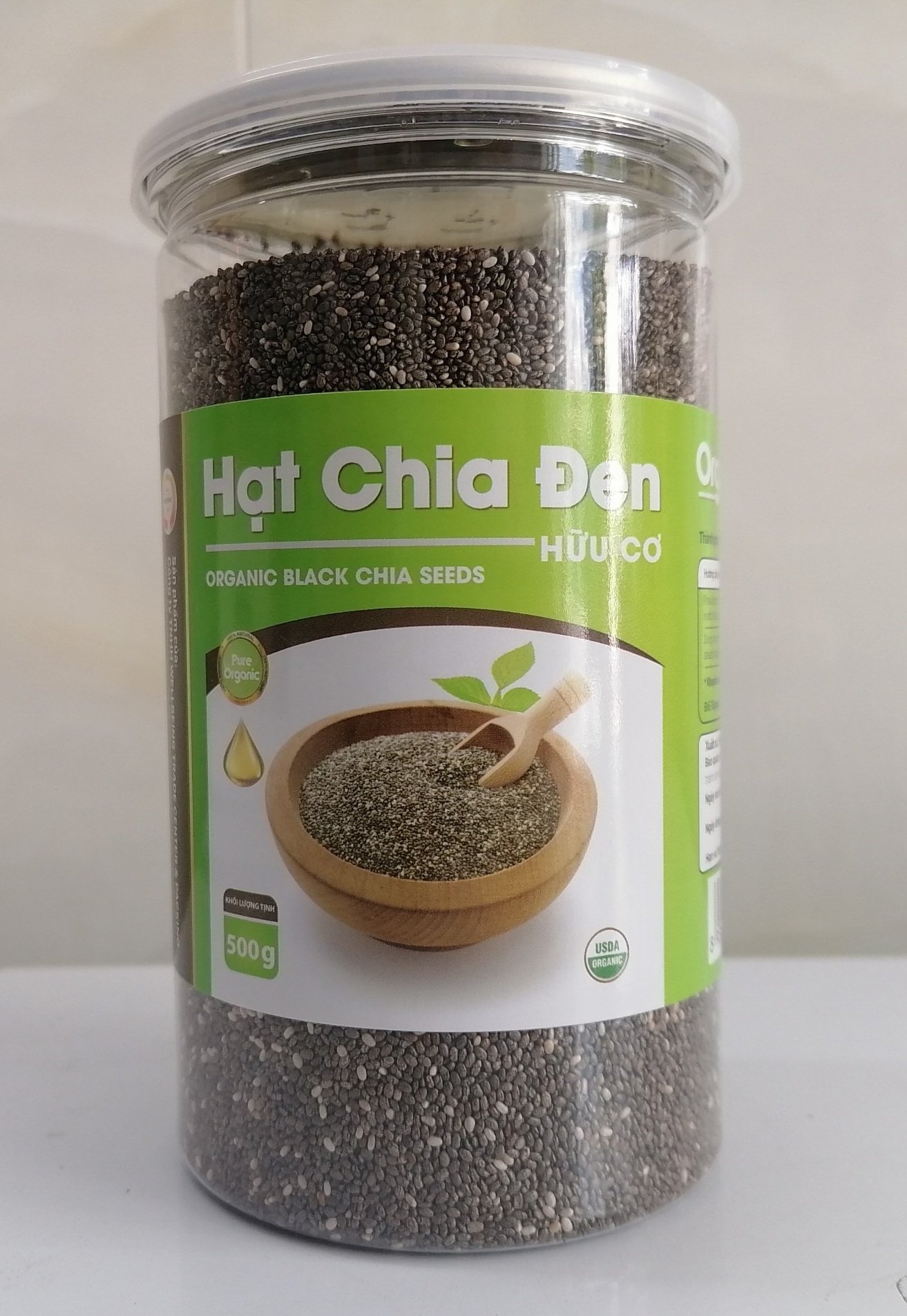 [Hộp 500g - ĐEN] HẠT CHIA HỮU CƠ [VN] WELLBEING Organic Black Chia Seeds